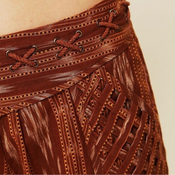 Free People Romantics Patola Ikat Lattice Shorts - Picture 4 of 8